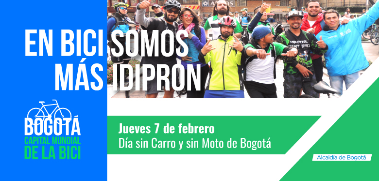 Evento día sin carro y sin moto en Bogotá, 7 de febrero de 2019