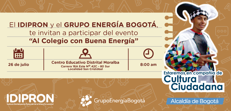 Invitación 26 de julio IDIPRON y el Grupo Energía Bogotá