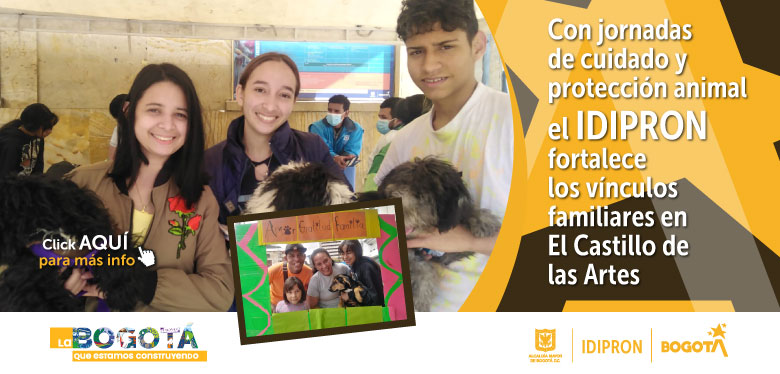 Con jornadas de cuidado y protección animal el IDIPRON fortalece los vínculos familiares en El Castillo de las Artes