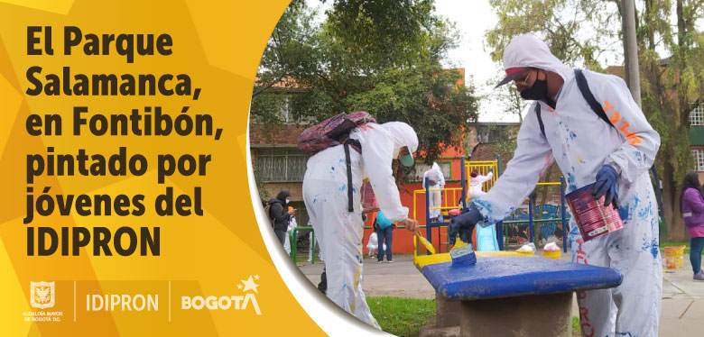 El Parque Salamanca, pintado por jóvenes del IDIPRON 