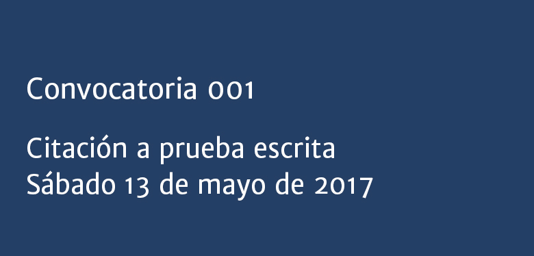 Citación a pruebas horario tarde