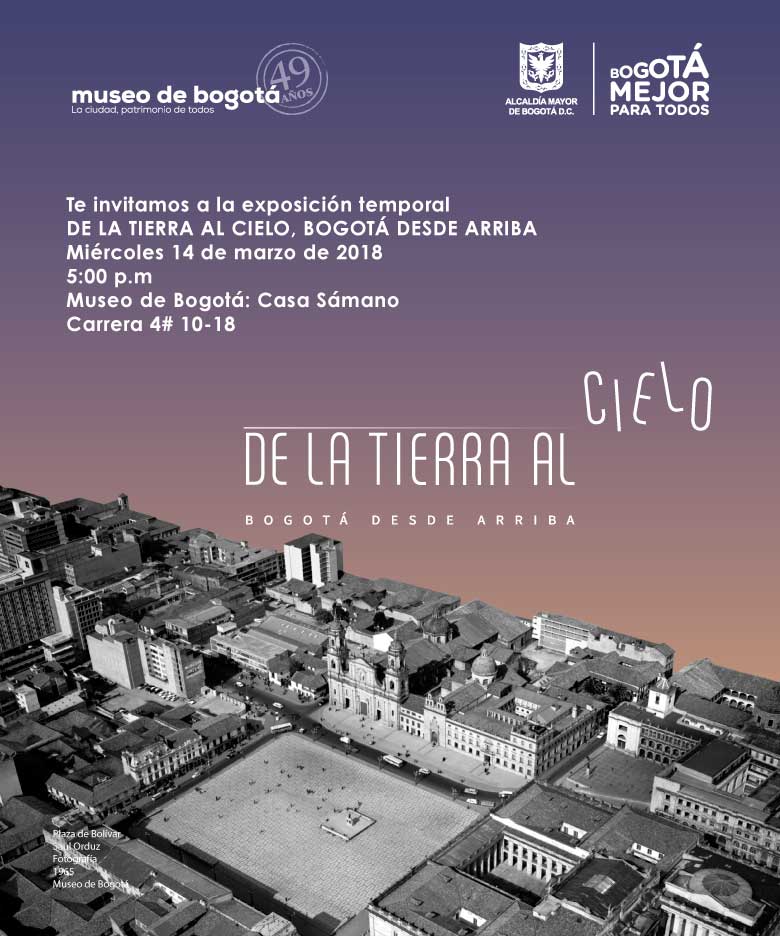 Invitación Exposición temporal de la Tierra al Cielo
