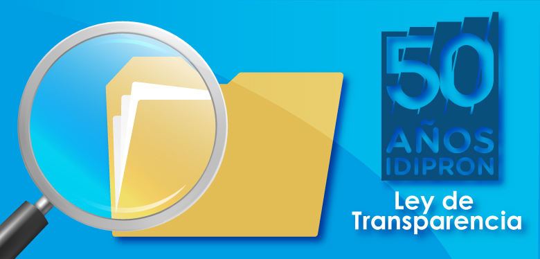 Carpeta y lupa para mostrar ley de transparencia