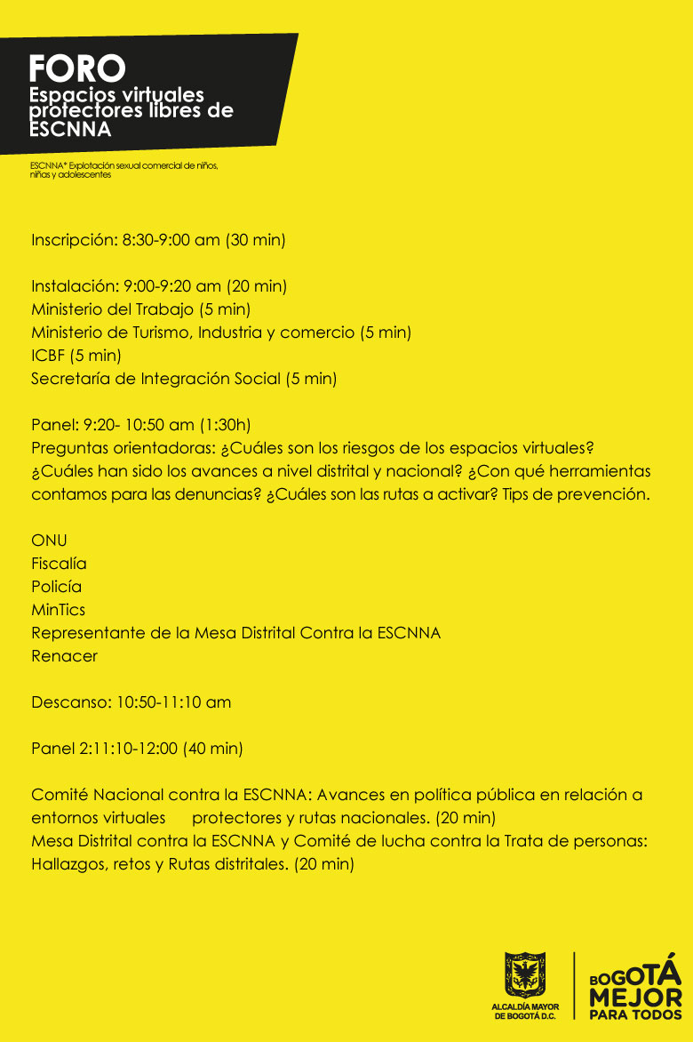 Programación Foros Espacios Virtuales